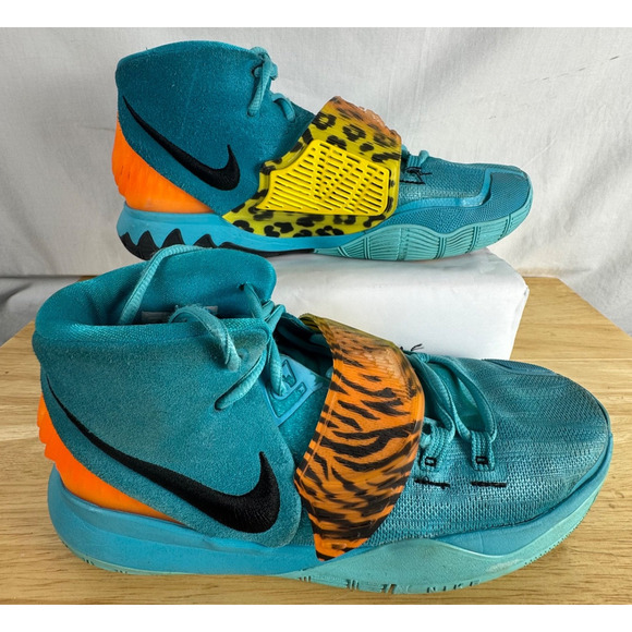 Nike Kyrie 6 Kids Size 7Y Oracle Aqua Basketball Kyrie Irving BQ5599-300 - Picture 1 of 9